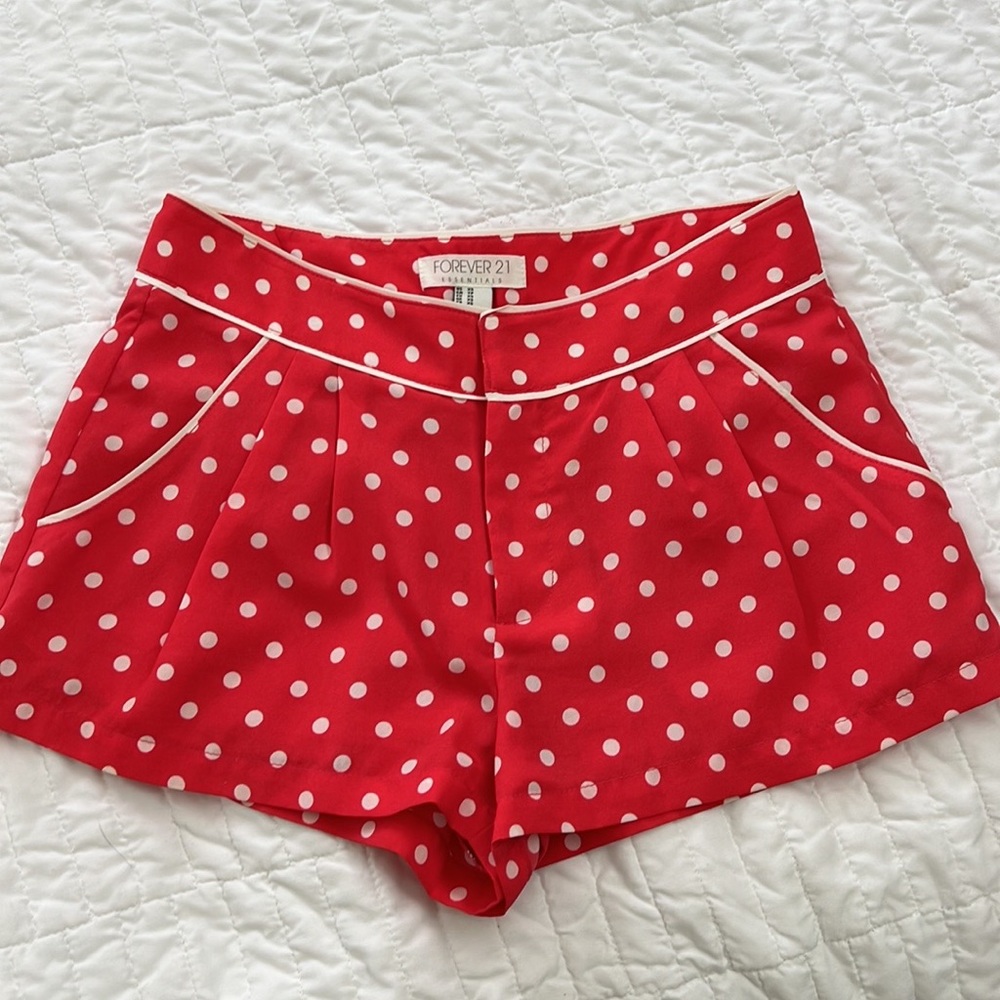 Forever 21 high rise polka dot shorts